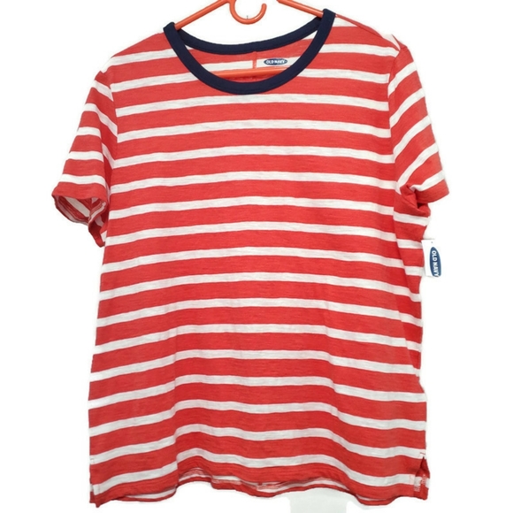 Old Navy Tops - 🛍Old navy | Orange striped tee